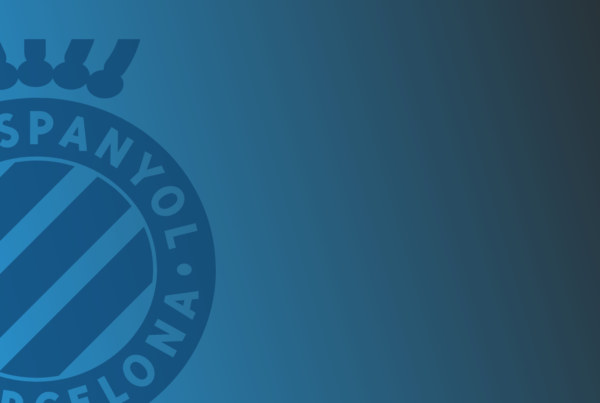 A blue background with a logo